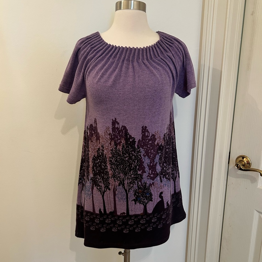 Funky People Anthropology Purple Cap Sleeve Tunic NWT